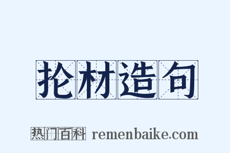 抡材造句是什么意思的图片